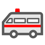 A quoi ressemblent les emoji Ambulance sur Docomo.