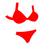 Bikini emojisi Docomo üzerinde nasıl görünüyor.