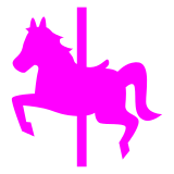 How Carousel Horse emoji looks on Docomo.