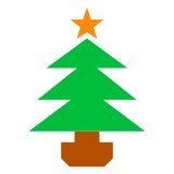 A quoi ressemblent les emoji Sapin de Noël sur Docomo.