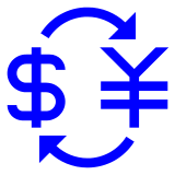 How Currency Exchange emoji looks on Docomo.