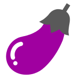 A quoi ressemblent les emoji Aubergine sur Docomo.