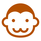 A quoi ressemblent les emoji Tête de singe sur Docomo.