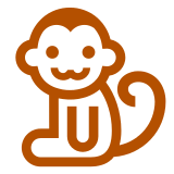 How Monkey emoji looks on Docomo.