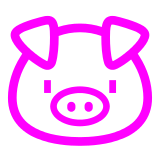 A quoi ressemblent les emoji Tête de cochon sur Docomo.