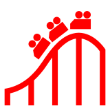 Як емоджі Американські гірки выглядає в Docomo.