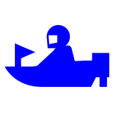 How Speedboat emoji looks on Docomo.