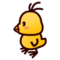 How Baby Chick emoji looks on Emojidex.