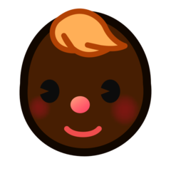 How Baby: Dark Skin Tone emoji looks on Emojidex.