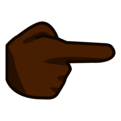 How Backhand Index Pointing Right: Dark Skin Tone emoji looks on Emojidex.