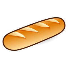 How Baguette Bread emoji looks on Emojidex.