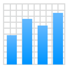 How Bar Chart emoji looks on Emojidex.