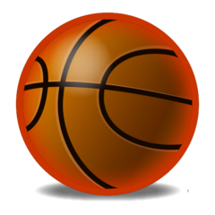 How Basketball emoji looks on Emojidex.