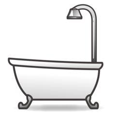 Bagaimana Bathtub emoji terlihat di Emojidex.