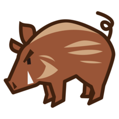 Bagaimana Boar emoji terlihat di Emojidex.