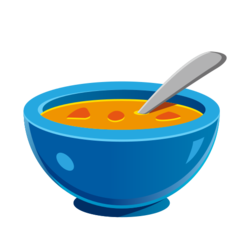 How Bowl with Spoon emoji looks on Emojidex.