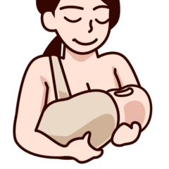 Bagaimana Breast-Feeding: Light Skin Tone emoji terlihat di Emojidex.