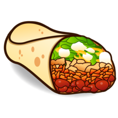 How Burrito emoji looks on Emojidex.