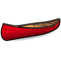 Bagaimana Canoe emoji terlihat di Emojidex.