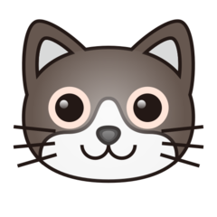 Bagaimana Wajah kucing emoji terlihat di Emojidex.