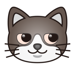 奸笑的猫 表情符号在 Emojidex 上的外观。