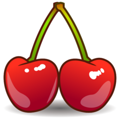 How Cherries emoji looks on Emojidex.