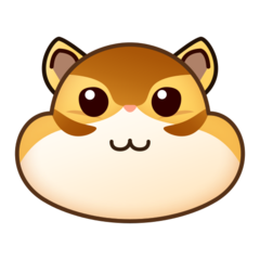 Bagaimana Chipmunk emoji terlihat di Emojidex.