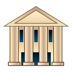 How Classical Building emoji looks on Emojidex.