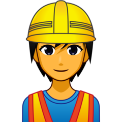 Bagaimana Construction Worker emoji terlihat di Emojidex.