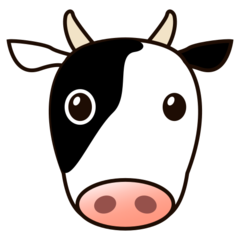 Bagaimana Cow Face emoji terlihat di Emojidex.