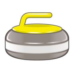 Como o emoji do Pedra de curling é exibido no Emojidex.