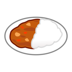 How Curry Rice emoji looks on Emojidex.