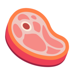 How Cut of Meat emoji looks on Emojidex.