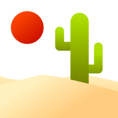 How Desert emoji looks on Emojidex.