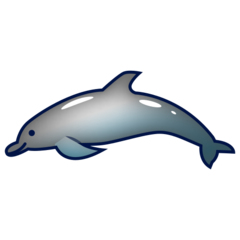 How Dolphin emoji looks on Emojidex.