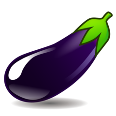 Bagaimana Eggplant emoji terlihat di Emojidex.