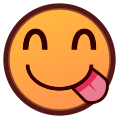 How Face Savoring Food emoji looks on Emojidex.