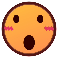 Bagaimana Face with Open Mouth emoji terlihat di Emojidex.