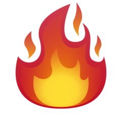 火焰 表情符号在 emojidex 上的外观