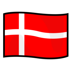 How Flag: Denmark emoji looks on Emojidex.