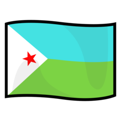 How Flag: Djibouti emoji looks on Emojidex.