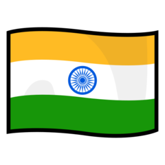 Bagaimana Flag: India emoji terlihat di Emojidex.