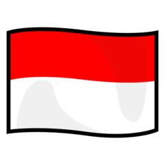 How Flag: Indonesia emoji looks on Emojidex.