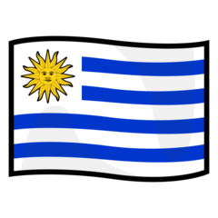 How Flag: Uruguay emoji looks on Emojidex.