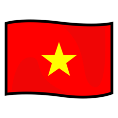 Bagaimana emoji Bendera: Vietnam kelihatan di Emojidex.