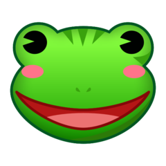 Bagaimana Frog emoji terlihat di Emojidex.