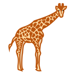 Bagaimana Giraffe emoji terlihat di Emojidex.