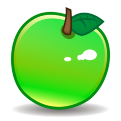 A quoi ressemblent les emoji Pomme verte sur Emojidex.