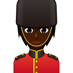 Bagaimana Guard: Dark Skin Tone emoji terlihat di Emojidex.