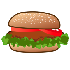 Hamburger emojisi Emojidex üzerinde nasıl görünüyor.